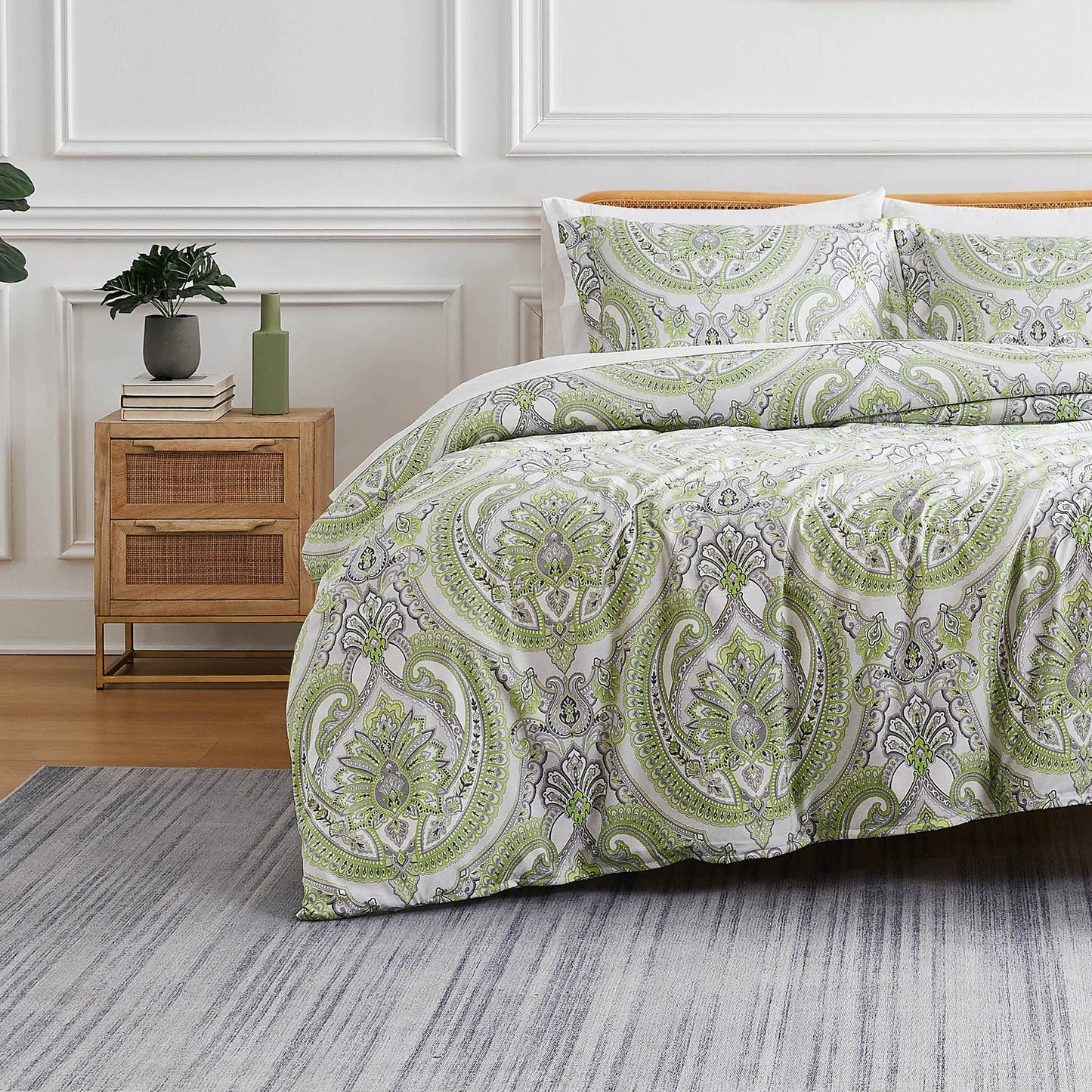 Imperial Paisly Comforter Set, Green