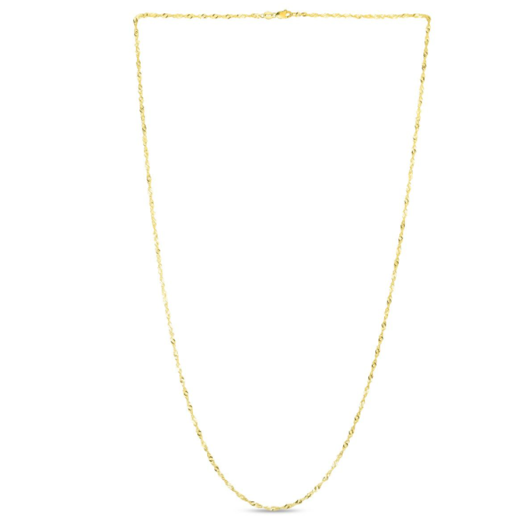 14K Singapore Chain, 1.3mm